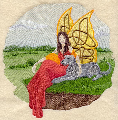 Wolfhound and Celtic Fairy