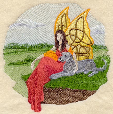 Wolfhound and Celtic Fairy