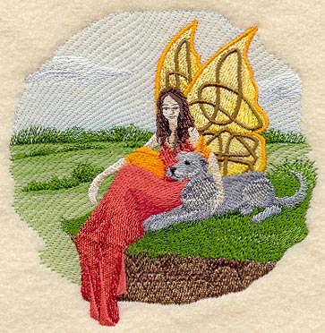 Wolfhound and Celtic Fairy