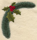 Sprigs of Christmas Greenery Corner