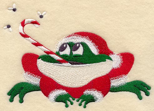Candy Cane Critter - Frank the Frog