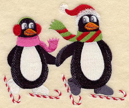 Candy Cane Critter - Playful Penguins