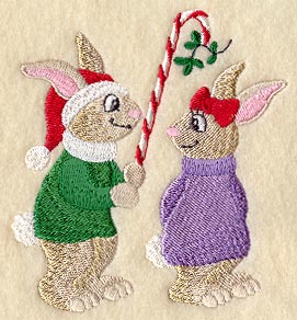Candy Cane Critters - Bunnies
