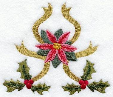 Classic Christmas Poinsettia and Holly