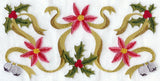 Classic Christmas Poinsettia and Holly Rectangle