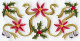 Classic Christmas Poinsettia and Holly Rectangle