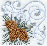 Winter Wonderland Pine Cone Square