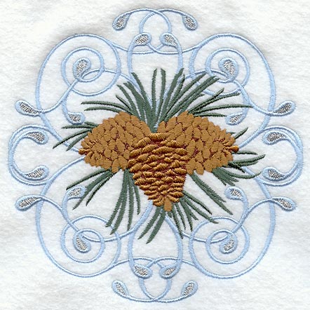 Winter Wonderland Pine Cone Circle