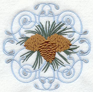 Winter Wonderland Pine Cone Circle