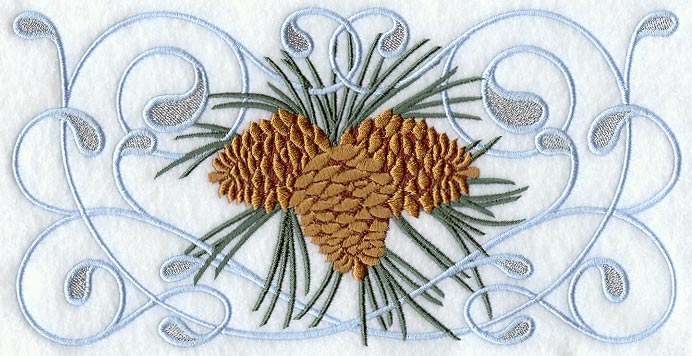 Winter Wonderland Pine Cone Rectangle