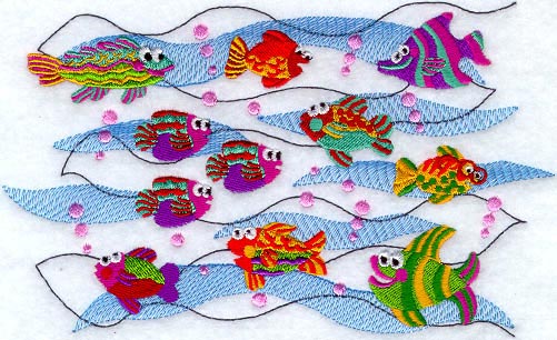 Clowning Around School of Fish