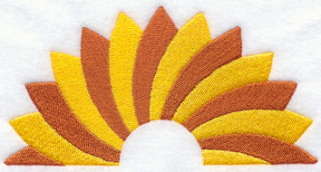 Sunflower Quilt Block - Half - Lg