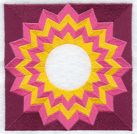 Sunset Glow Quilt Block - 4 Block - Lg