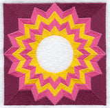 Sunset Glow Quilt Block - 4 Block - Lg