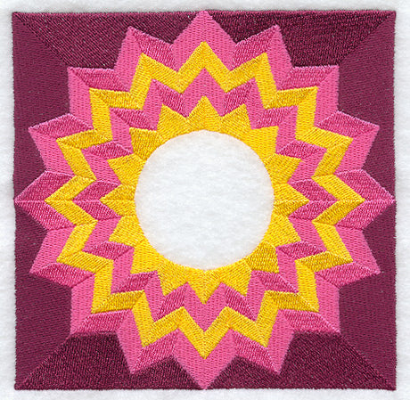 Sunset Glow Quilt Block - 4 Block - Lg