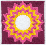 Sunset Glow Quilt Block - 4 Block - Lg