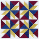 Twisted Star Quilt Block - 4 Block - Lg
