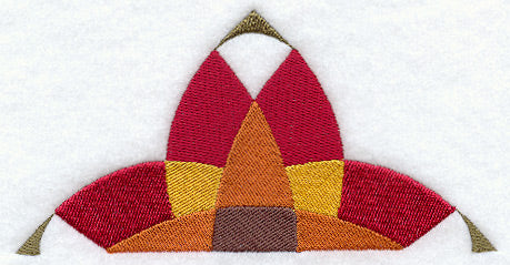 Double Poppy Quilt Block - Half - Lg