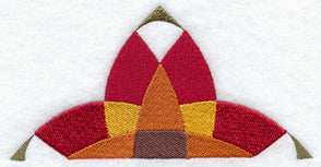 Double Poppy Quilt Block - Half - Lg