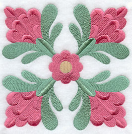Indiana Rose Quilt Block - Lg