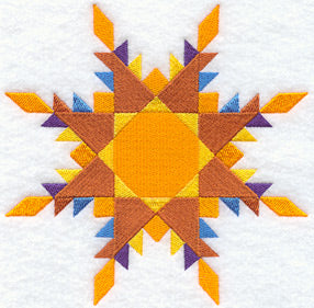 Feathered Star Quilt Block - Lg