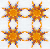 Feathered Star Quilt Block - 4 Block - Lg