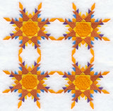 Feathered Star Quilt Block - 4 Block - Lg