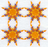 Feathered Star Quilt Block - 4 Block - Lg