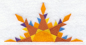 Feathered Star Quilt Block - Half - Lg