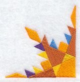 Feathered Star Quilt Block - Quarter - Lg