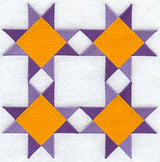 Evening Star Quilt Block - 4 Block - Lg