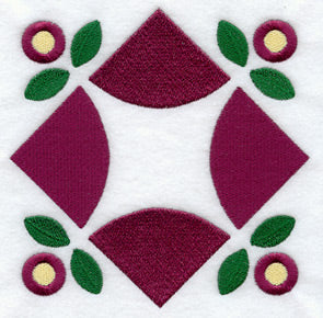 Flower Reel Quilt Block - Lg