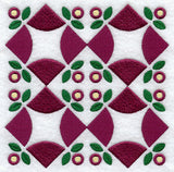 Flower Reel Quilt Block - 4 Block - Lg