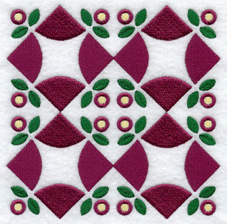 Flower Reel Quilt Block - 4 Block - Lg
