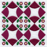 Flower Reel Quilt Block - 4 Block - Lg