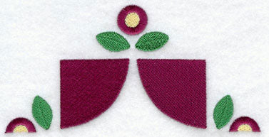 Flower Reel Quilt Block - Half - Lg