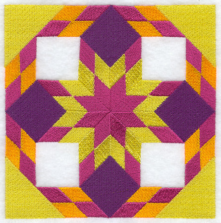 Ring Around the Star Quilt Block - Lg