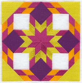 Ring Around the Star Quilt Block - Lg