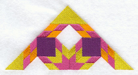 Ring Around the Star Quilt Block - Half - Lg