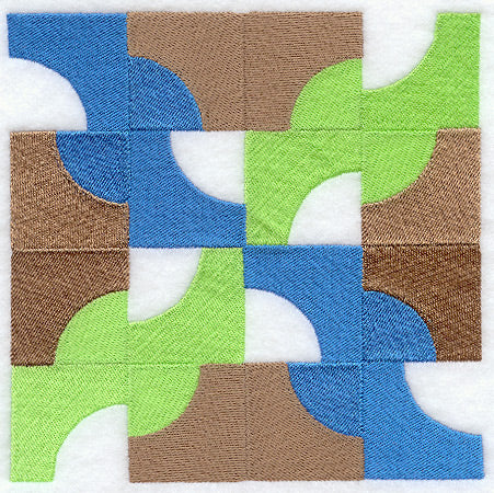 Drunkard's Path Quilt Block - Lg