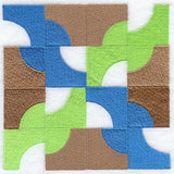 Drunkard's Path Quilt Block - Lg