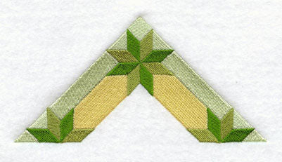 Diamonds in the Corners Quilt Block - Half - Lg