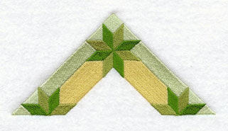 Diamonds in the Corners Quilt Block - Half - Lg