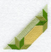 Diamonds in the Corner Quilt Block - Quarter - Lg