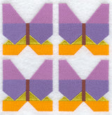 Butterfly Quilt Block - 4 Block - Lg