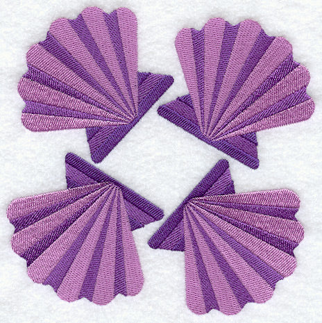 Seashell Quilt Block - 4 Block - Lg