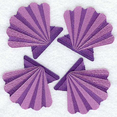 Seashell Quilt Block - 4 Block - Lg