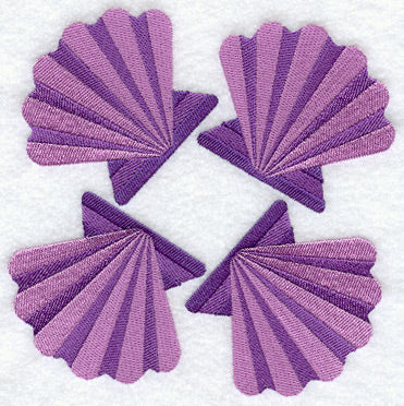 Seashell Quilt Block - 4 Block - Lg