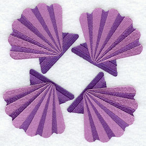 Seashell Quilt Block - 4 Block - Lg