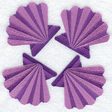 Seashell Quilt Block - 4 Block - Lg